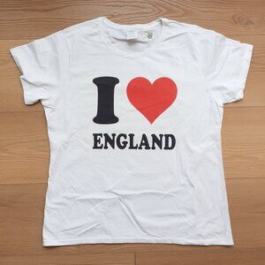 I Heart England - New Women's XL White T-Shirt